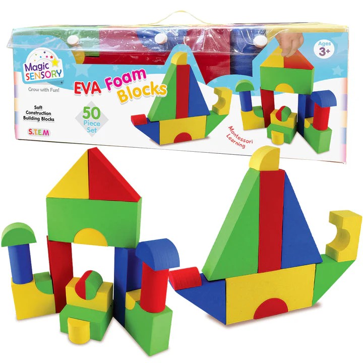 Soft Modular Blocks SOFT BLOCKS - 50 PCS - School Products Australia
